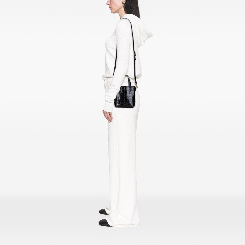 Saint Laurent Mini Toy Embossed Leather Shopping Tote - Image 11