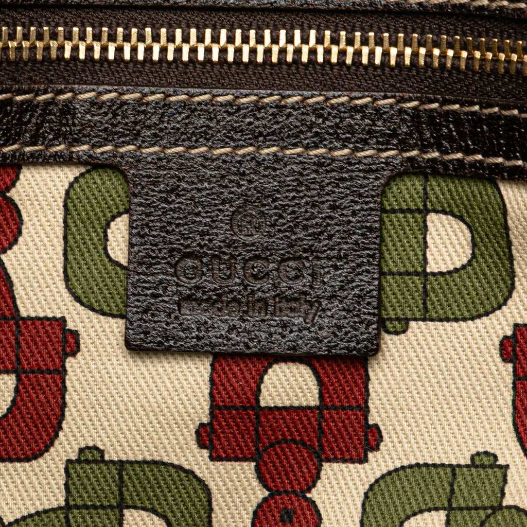 Gucci GG Canvas Embroidered Mushroom Tote - Side view
