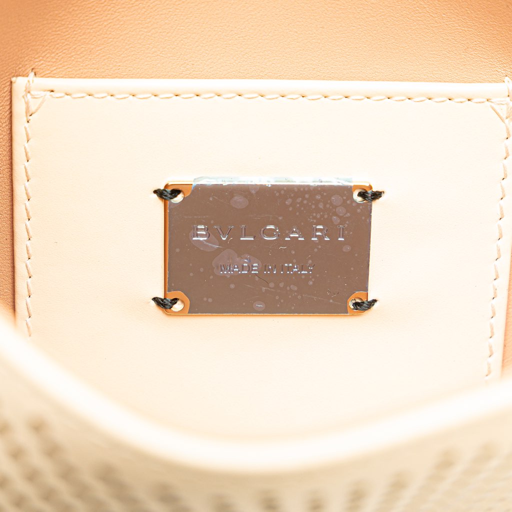 Bvlgari Small Laser Cut Calfskin Serpenti Forever Diamond Blast Sunshine Crossbody - 5