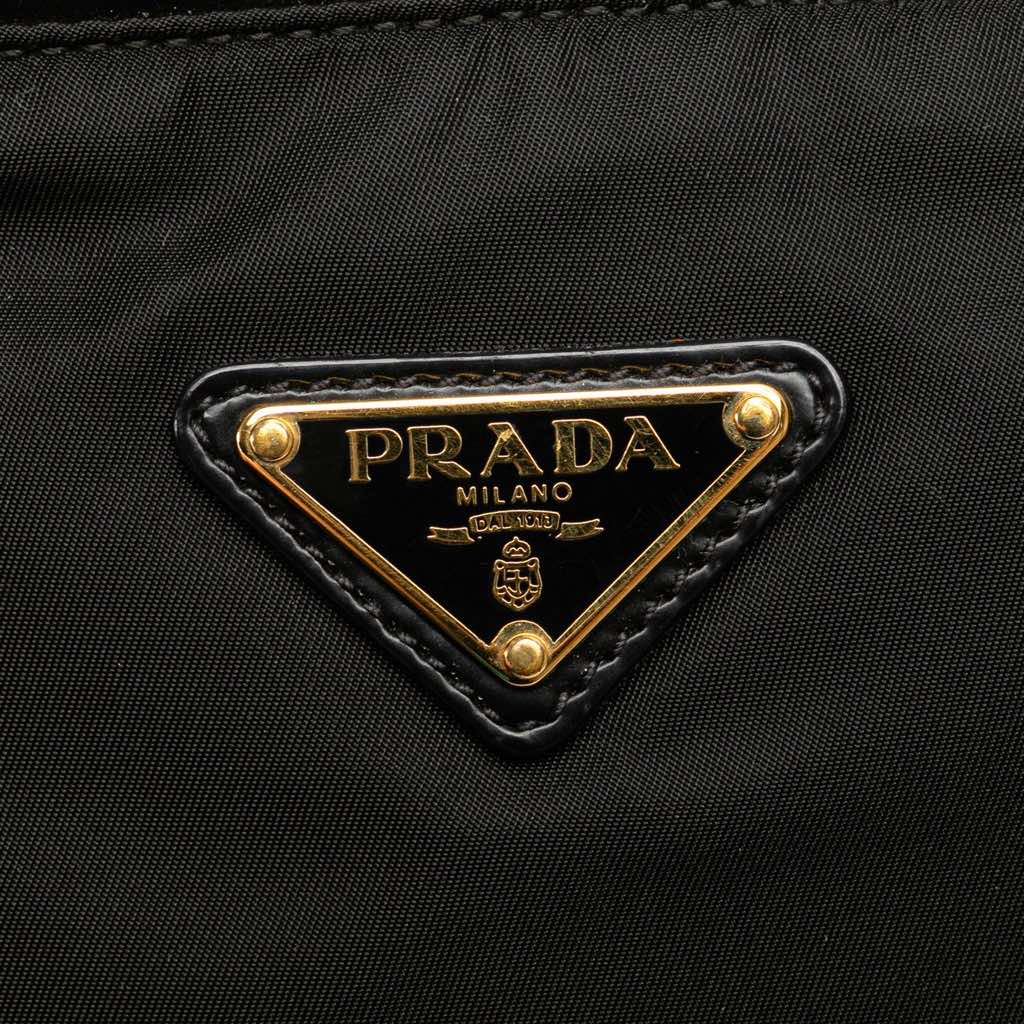 Prada Vitello Trimmed Tessuto Zip Top Crossbody - Detail 2