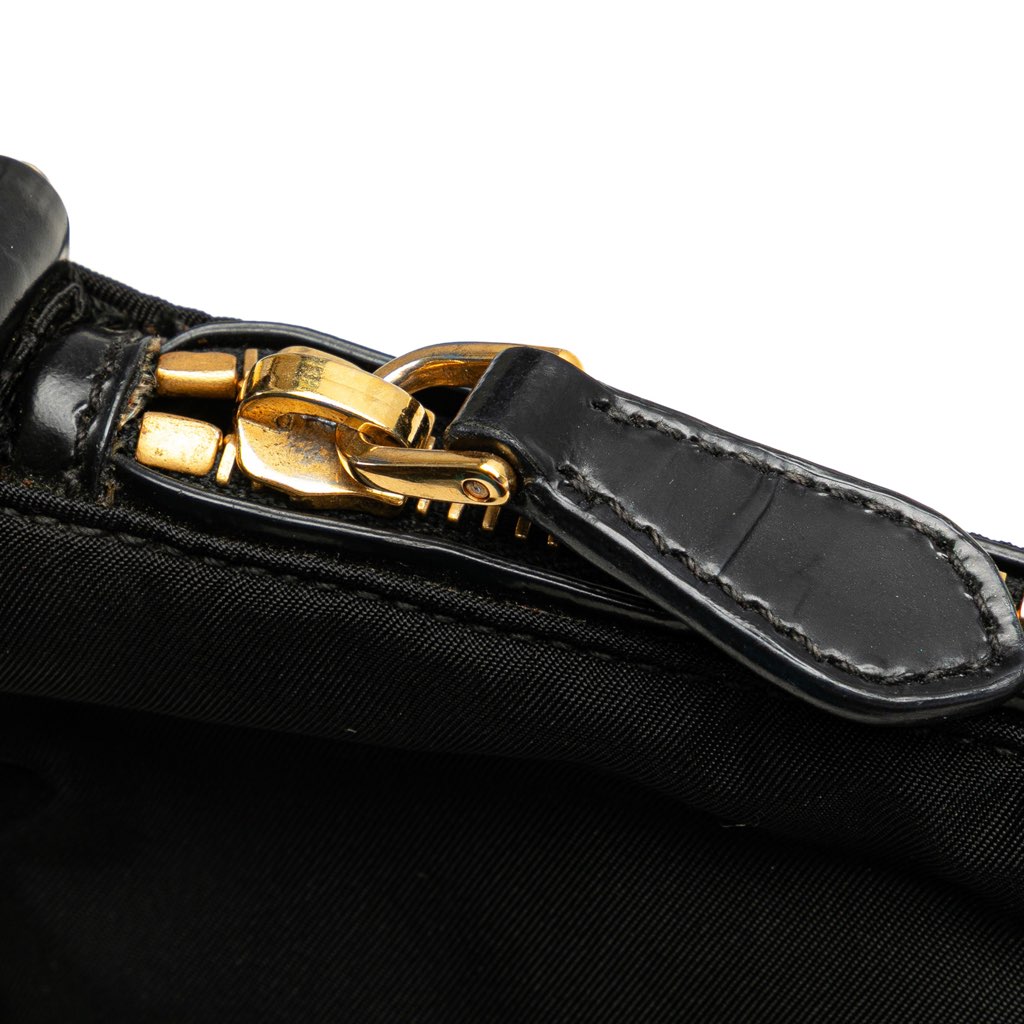 Prada Vitello Trimmed Tessuto Zip Top Crossbody - Image 10