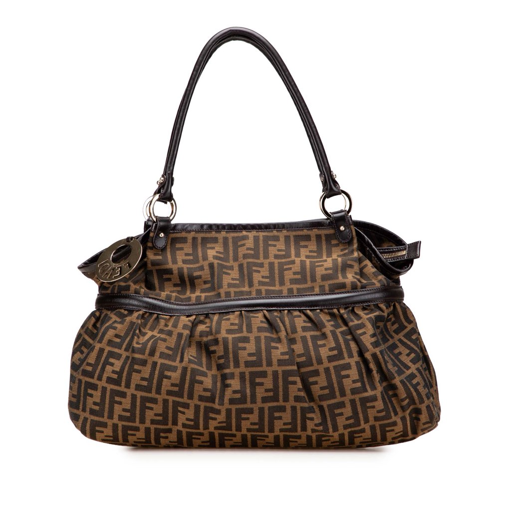 Fendi Large Zucca Canvas Chef Shoulder Bag