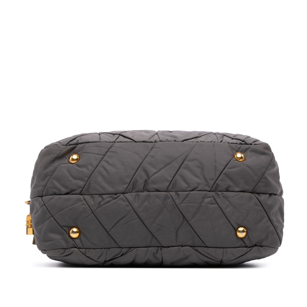 Prada Chevron Quilted Tessuto Dome Satchel - 3