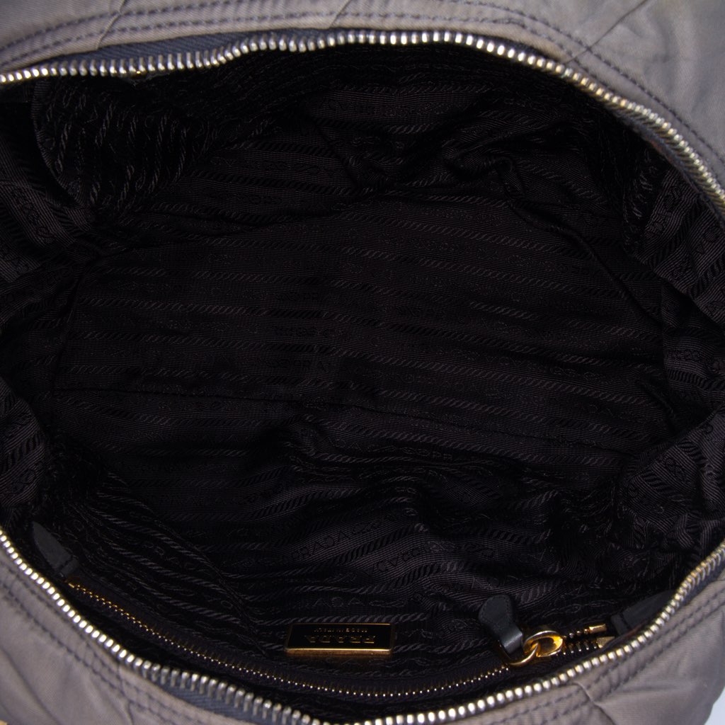 Prada Chevron Quilted Tessuto Dome Satchel - 4