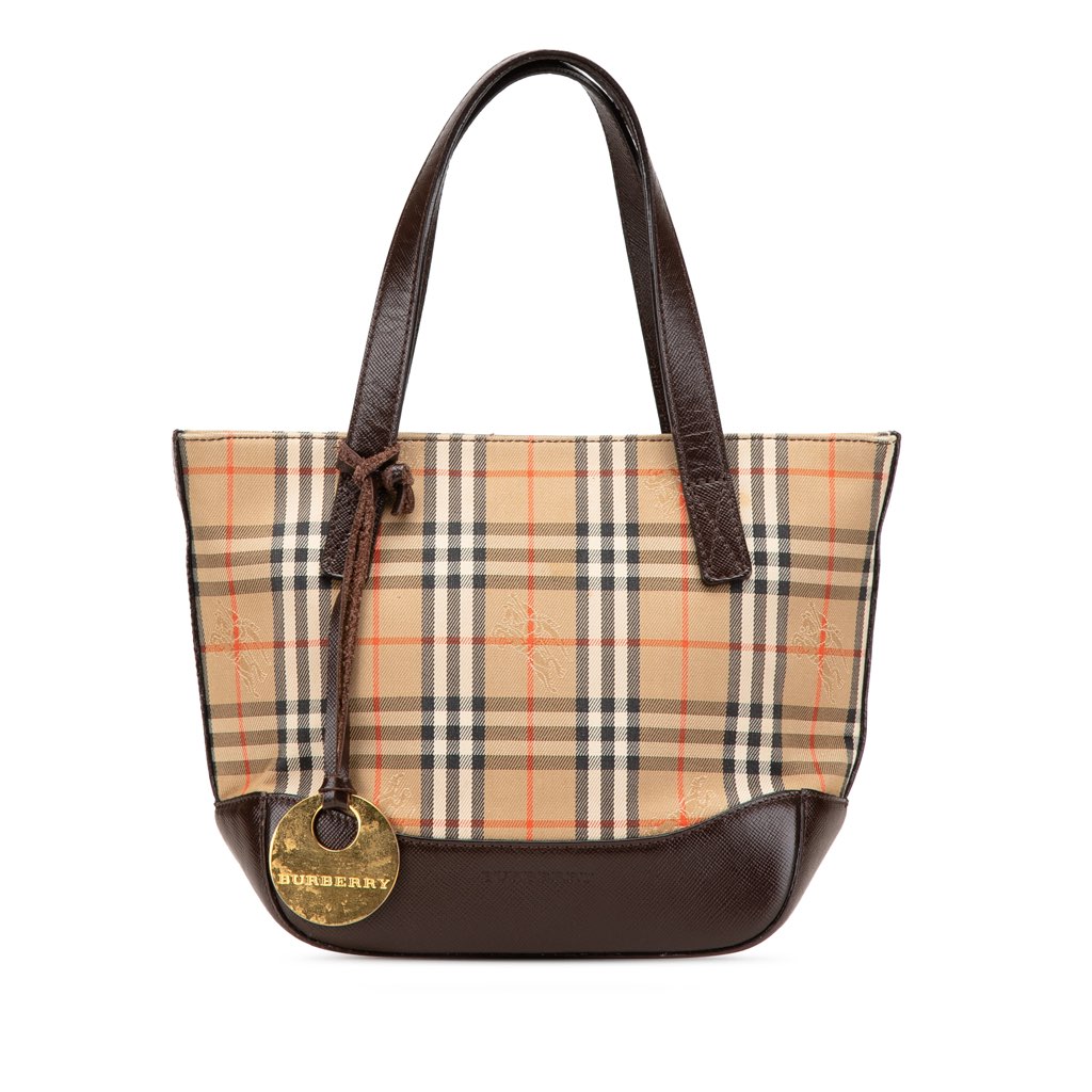 Burberry Haymarket Check Canvas Handbag