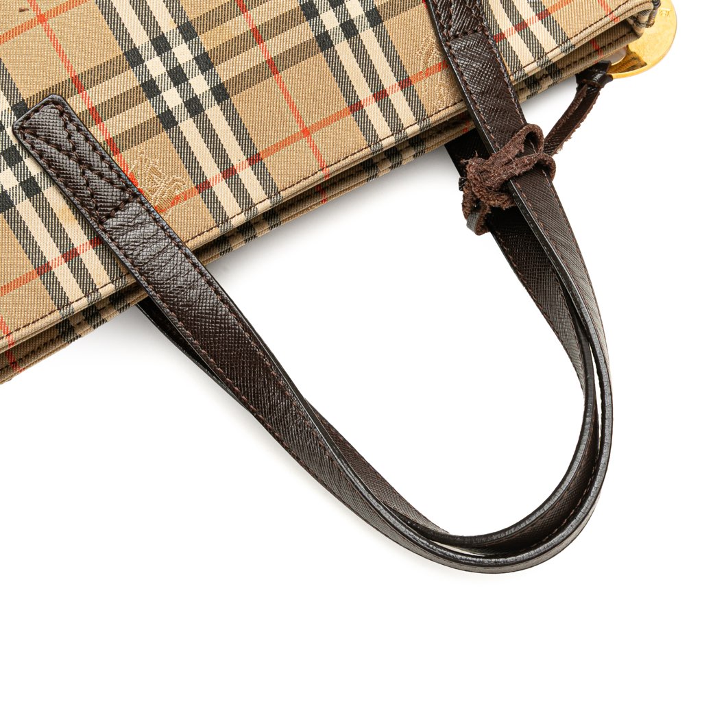 Burberry Haymarket Check Canvas Handbag - Image 14