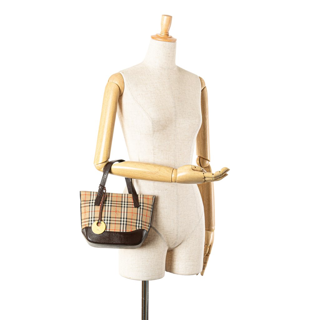 Burberry Haymarket Check Canvas Handbag - Image 15