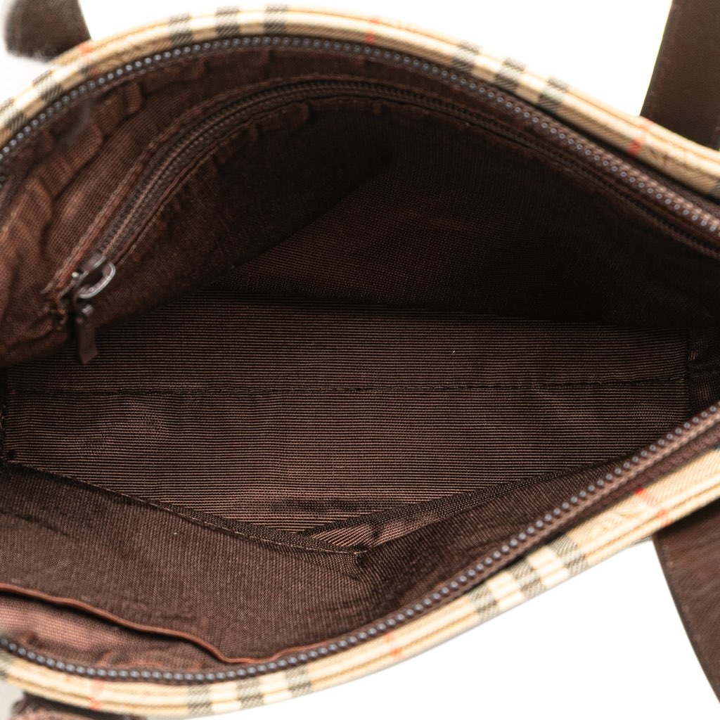 Burberry Haymarket Check Canvas Handbag - 4