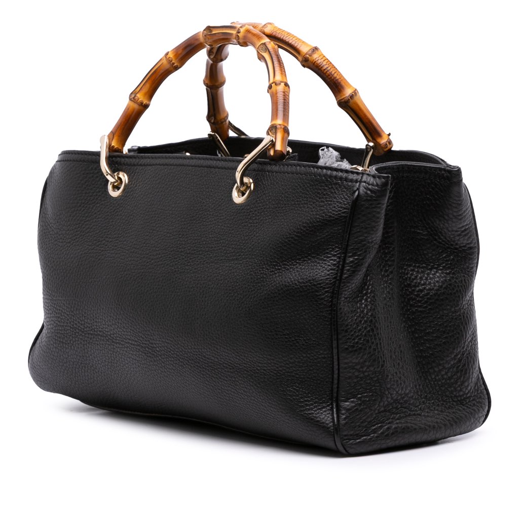 Gucci Medium Calfskin Bamboo Shopper Satchel - 2