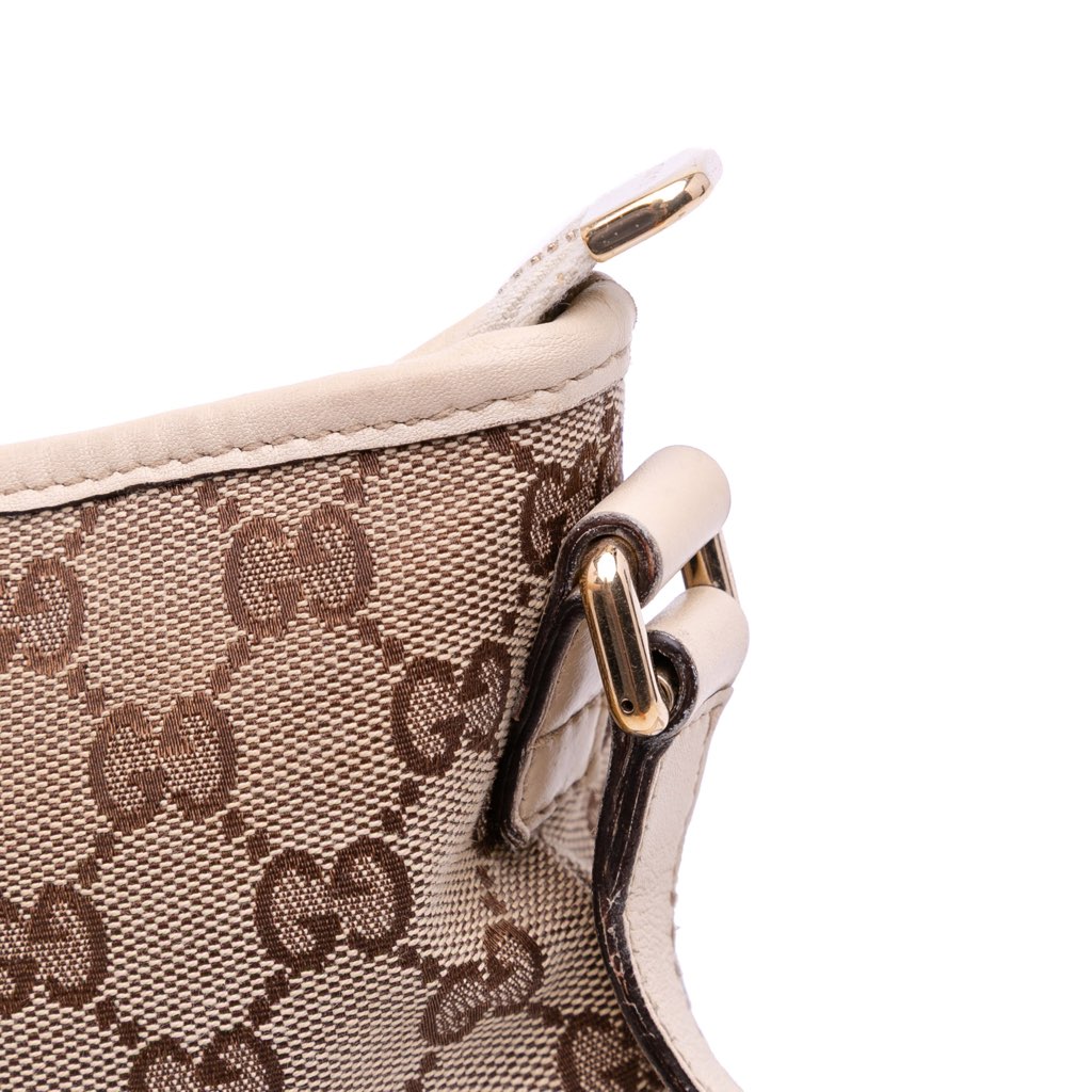 Gucci Medium GG Canvas New Britt Half Moon Crossbody - Image 10