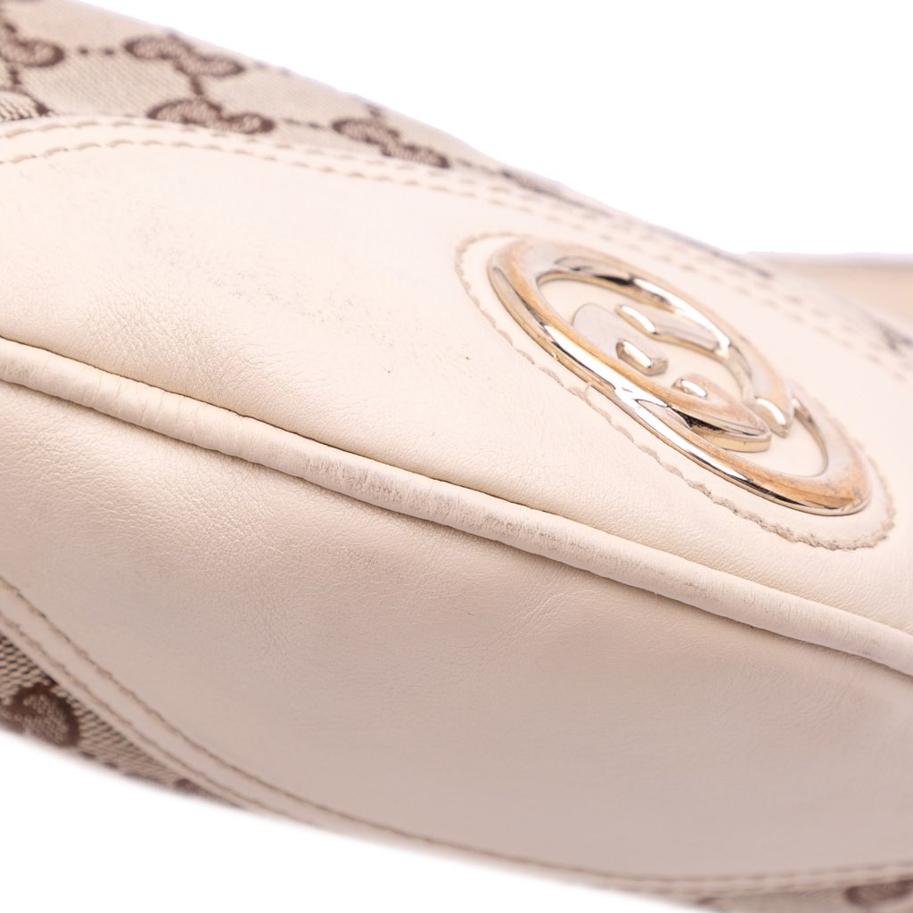 Gucci Medium GG Canvas New Britt Half Moon Crossbody - Image 11