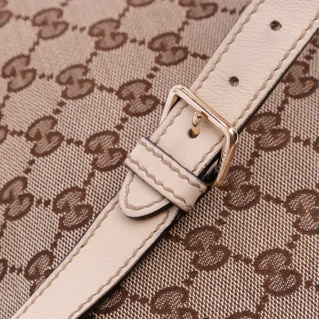 Gucci Medium GG Canvas New Britt Half Moon Crossbody - Image 12