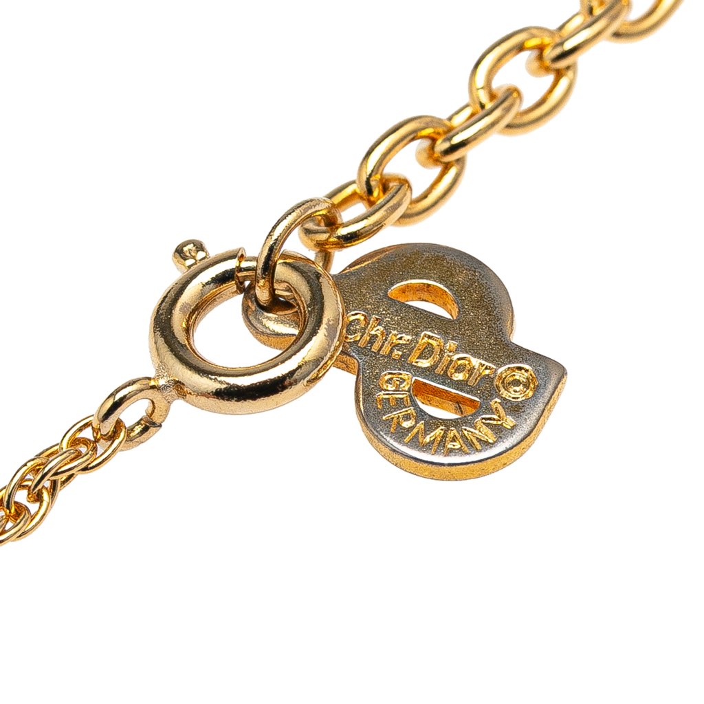 Dior Gold Plated CD Logo Pendant Necklace - 3
