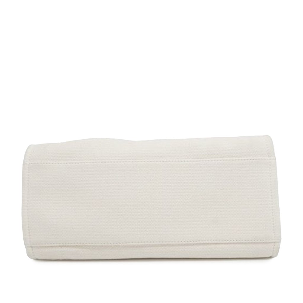 Chanel Medium Canvas Square Stitch Deauville Tote - Image 6