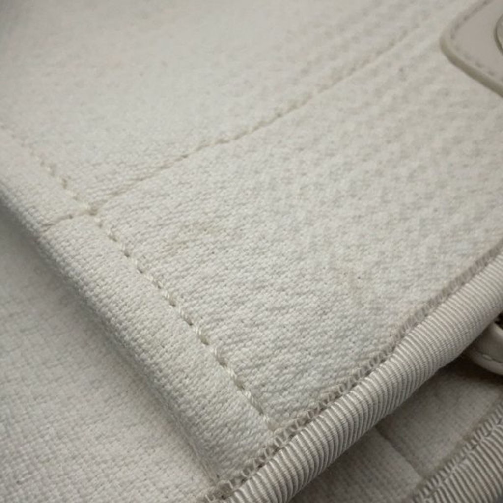 Chanel Medium Canvas Square Stitch Deauville Tote - Image 11