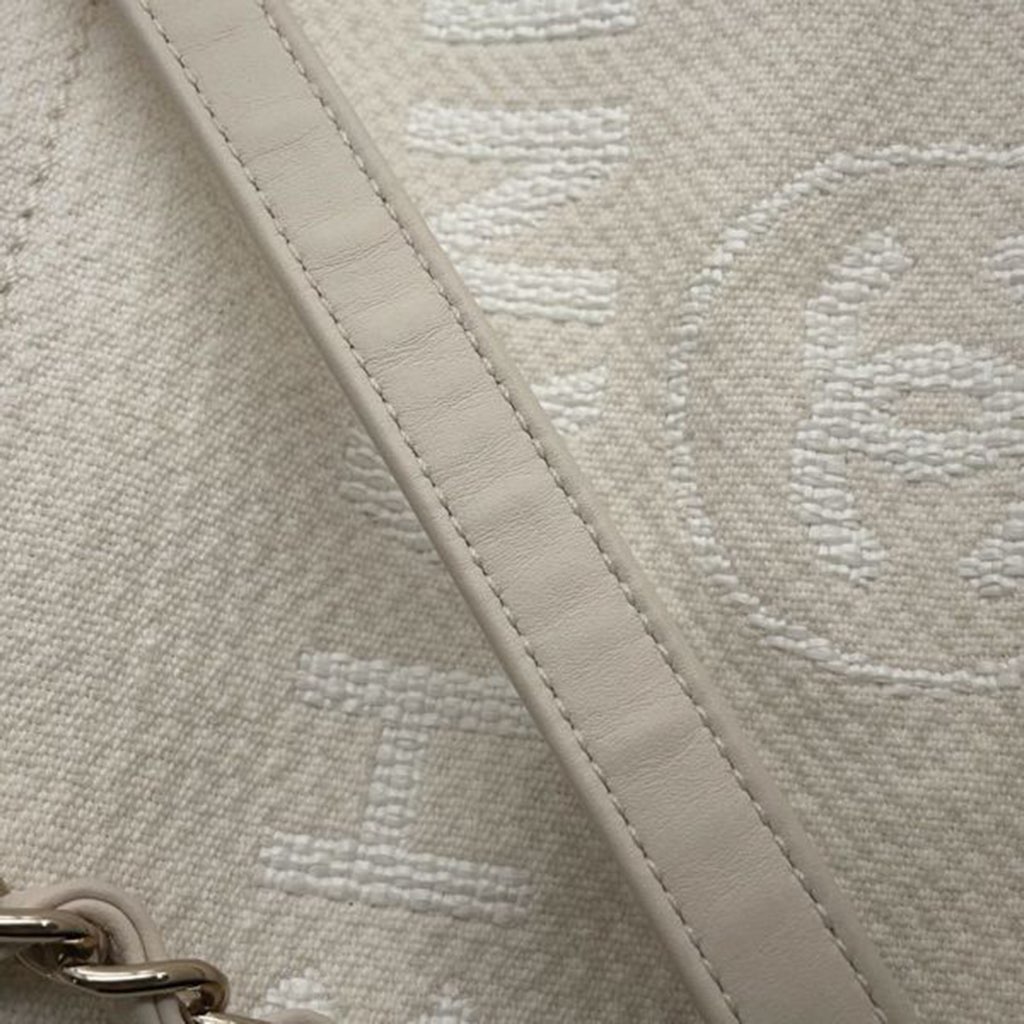 Chanel Medium Canvas Square Stitch Deauville Tote - Image 12