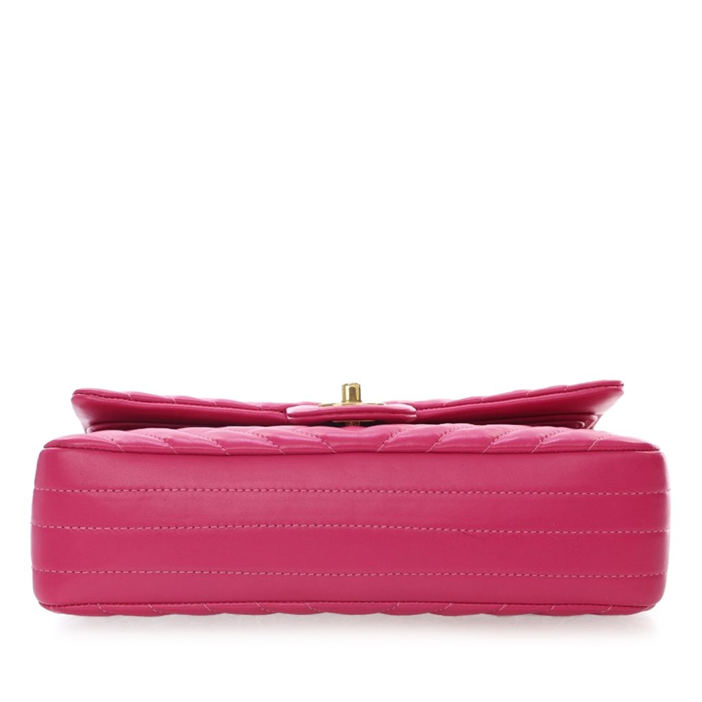 Chanel Medium Classic Chevron Lambskin Double Flap - Image 6