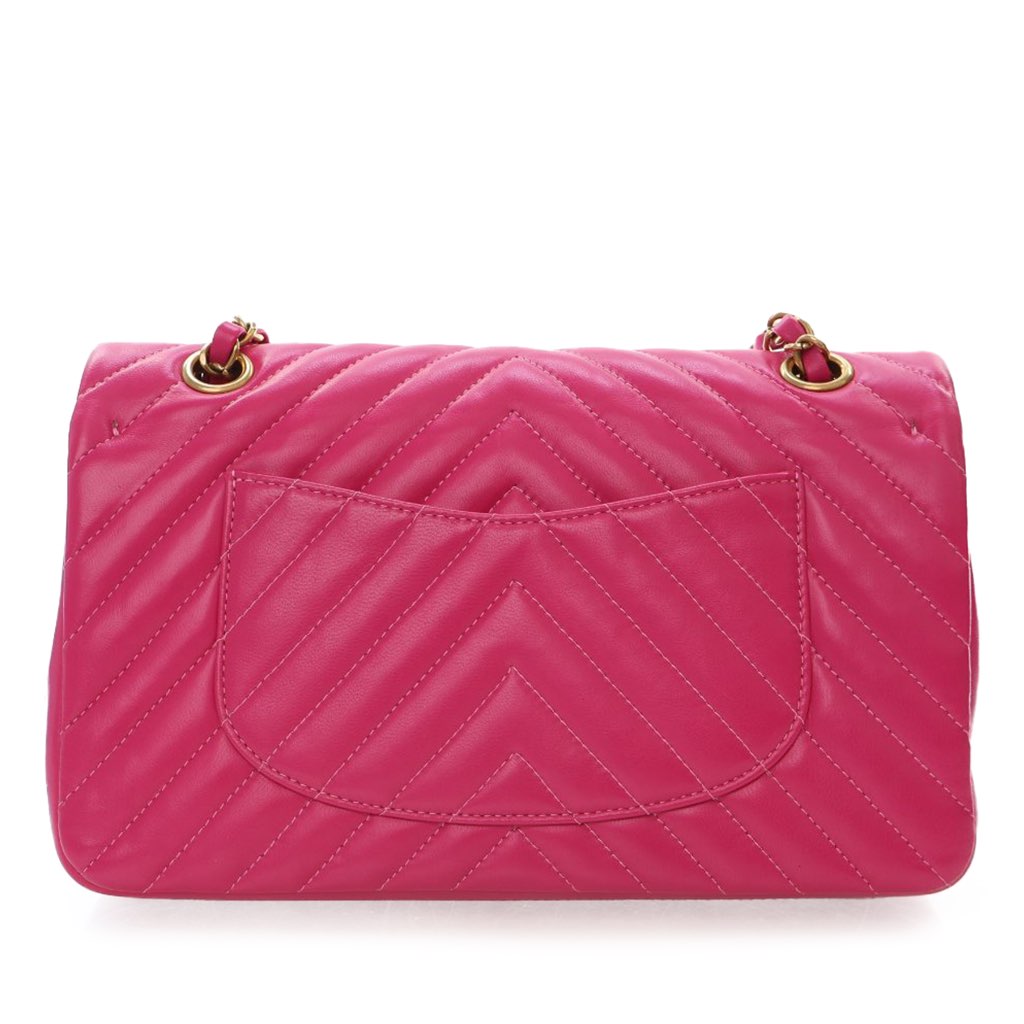 Chanel Medium Classic Chevron Lambskin Double Flap - Detail 2