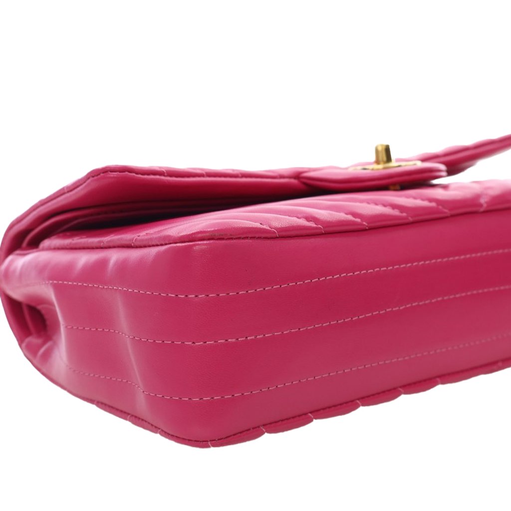 Chanel Medium Classic Chevron Lambskin Double Flap - Image 12