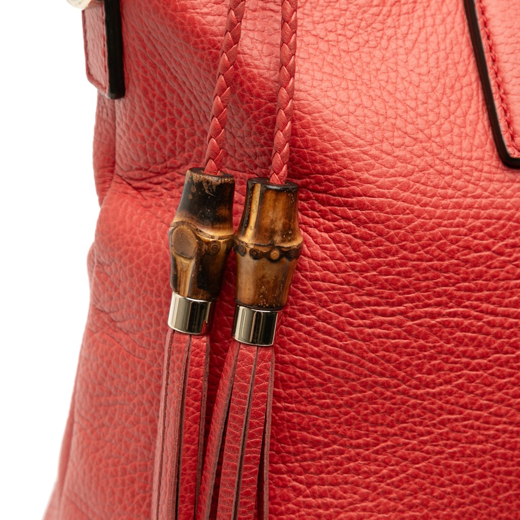 Gucci Leather Bamboo Tassel Satchel - Detail 2