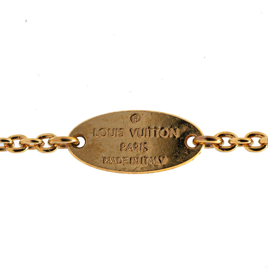 Louis Vuitton Gold Plated Essential V Necklace - 2