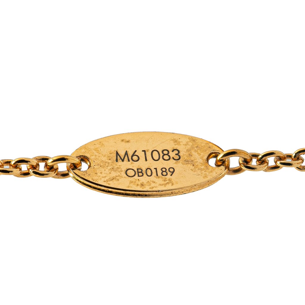 Louis Vuitton Gold Plated Essential V Necklace - 3