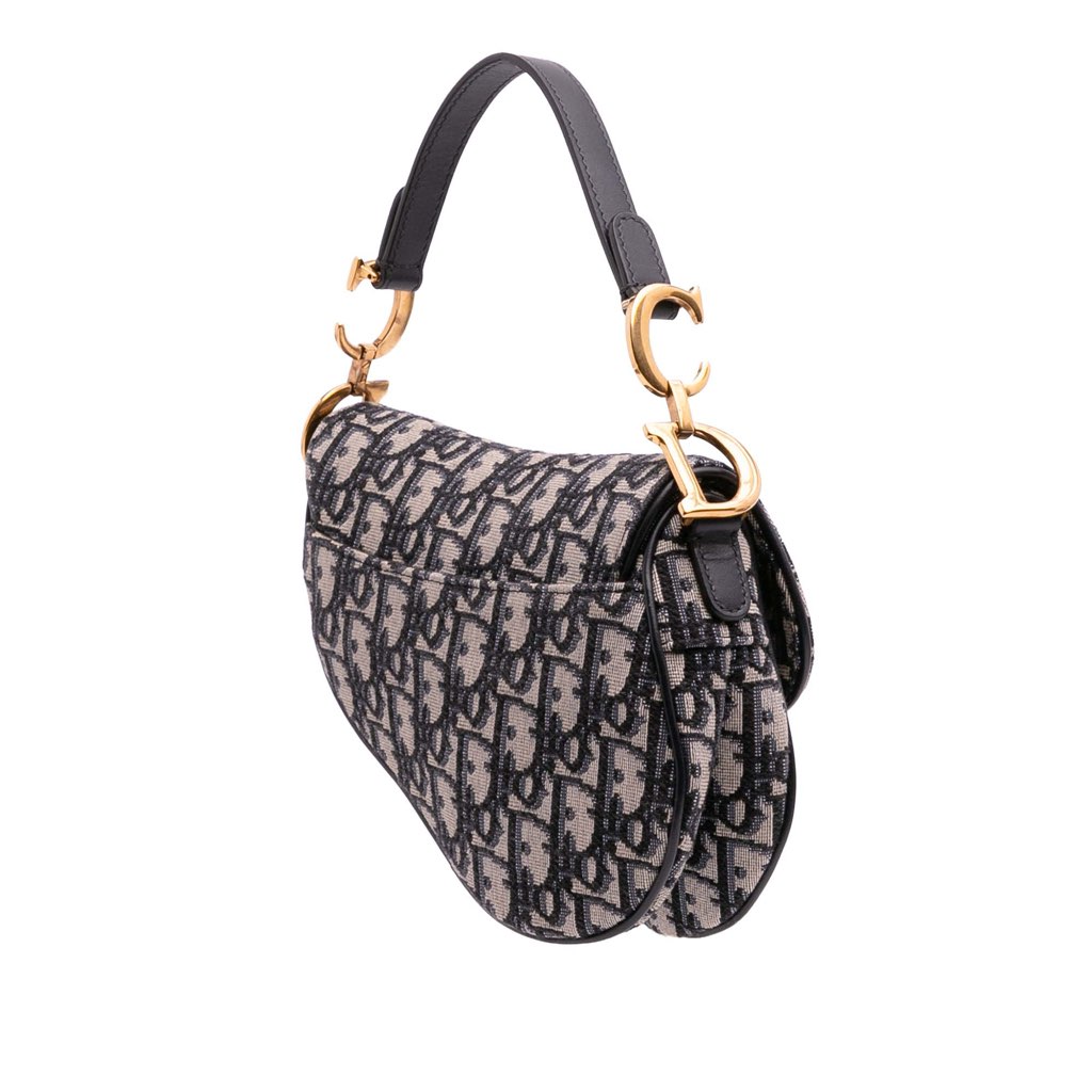 Dior Mini Oblique Canvas Saddle Bag - 2