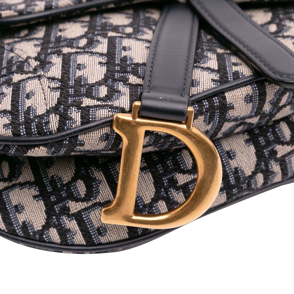 Dior Mini Oblique Canvas Saddle Bag - 5