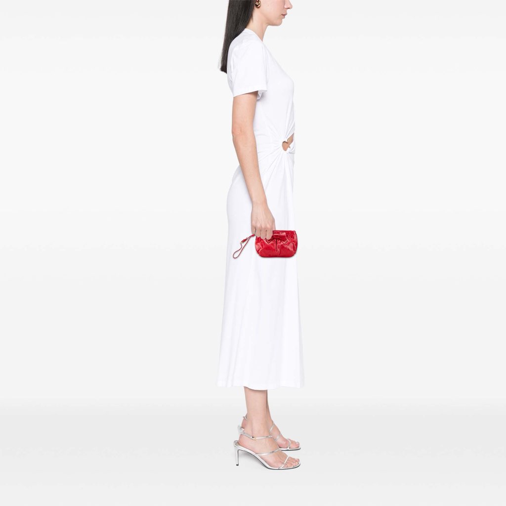 Miu Miu Vitello Shine Bow Wristlet Clutch - Image 13