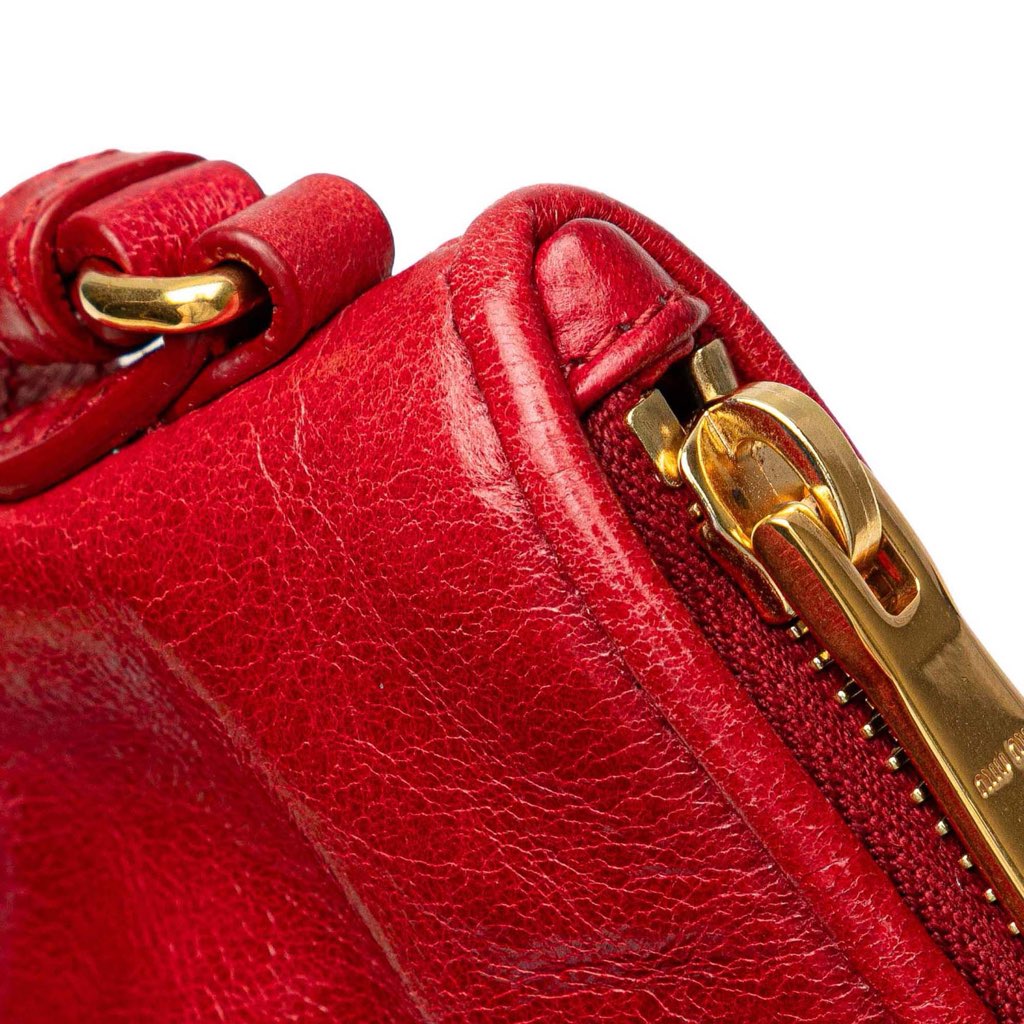 Miu Miu Vitello Shine Bow Wristlet Clutch - Image 11