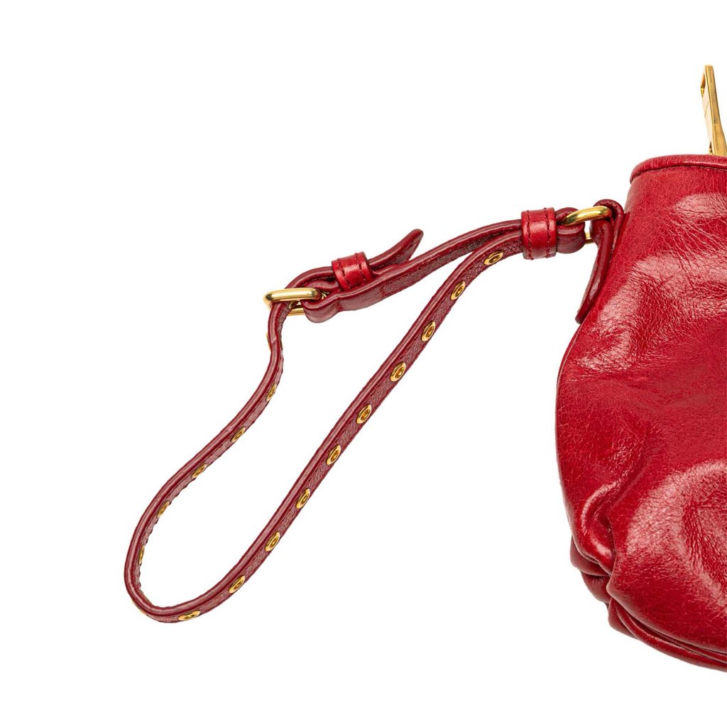 Miu Miu Vitello Shine Bow Wristlet Clutch - Image 12
