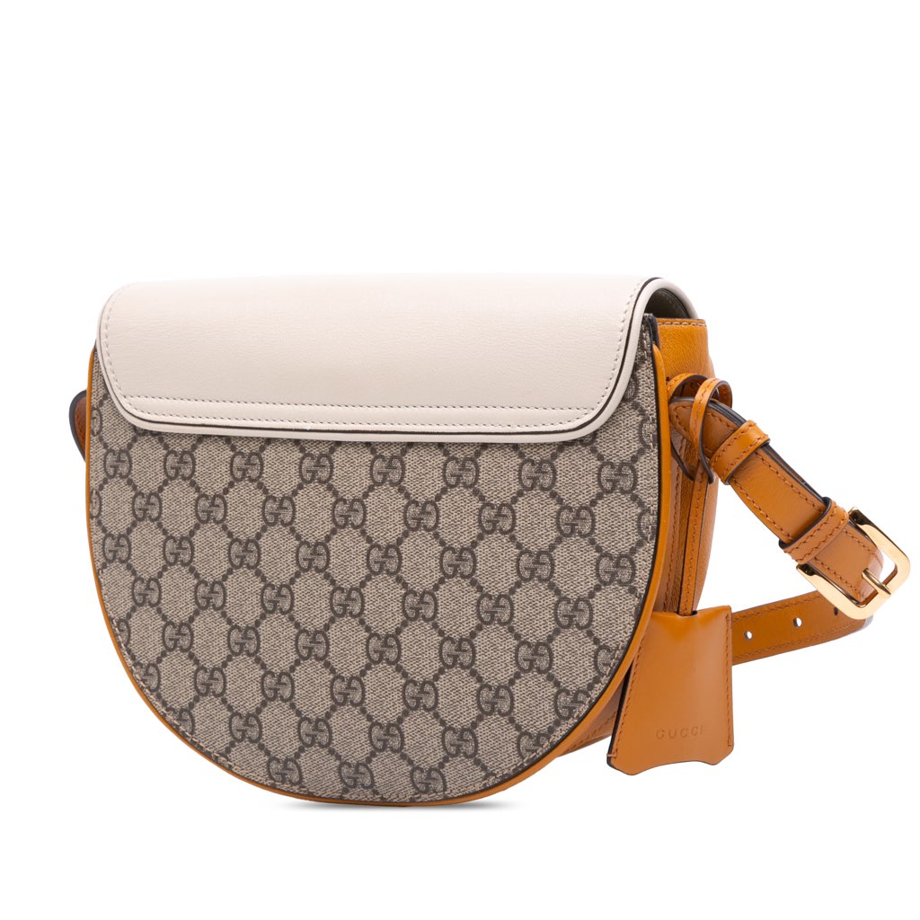 Gucci GG Supreme Saddle Padlock Crossbody - Back view