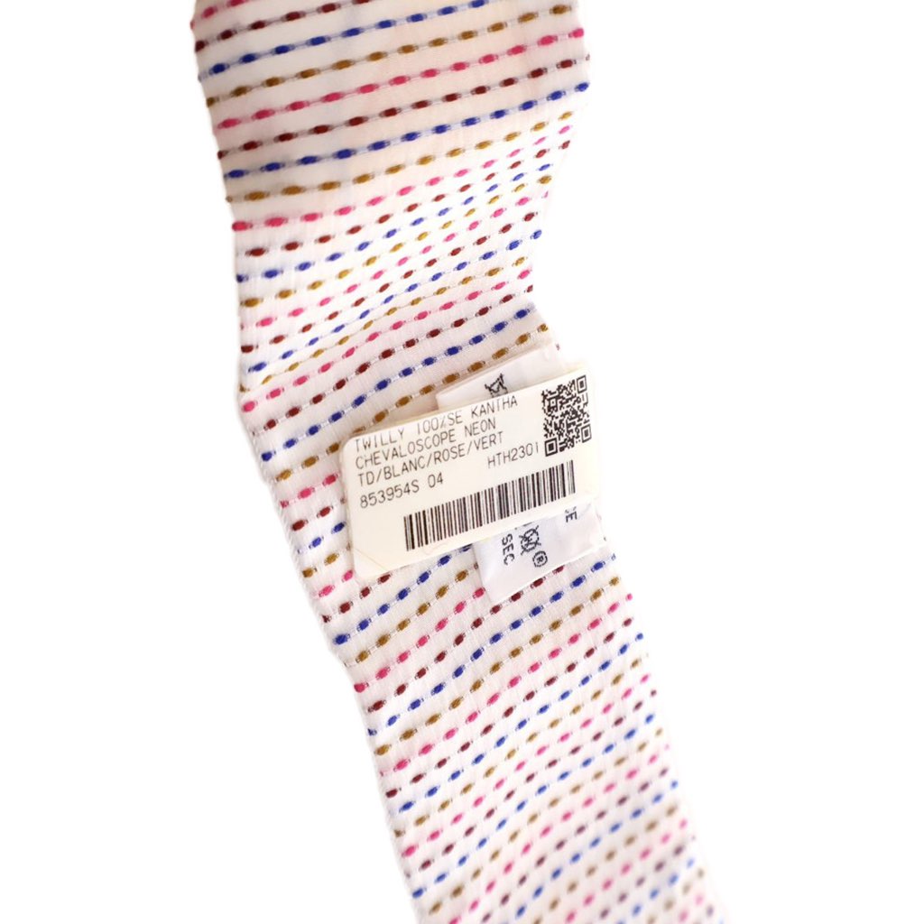 Hermès Chevaloscope Neon Twilly Scarf - 5