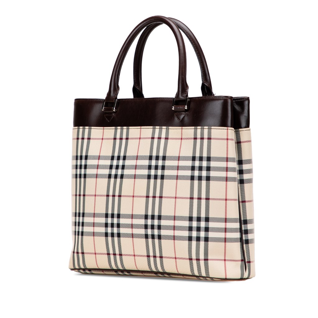 Burberry House Check Canvas Tote - Back view