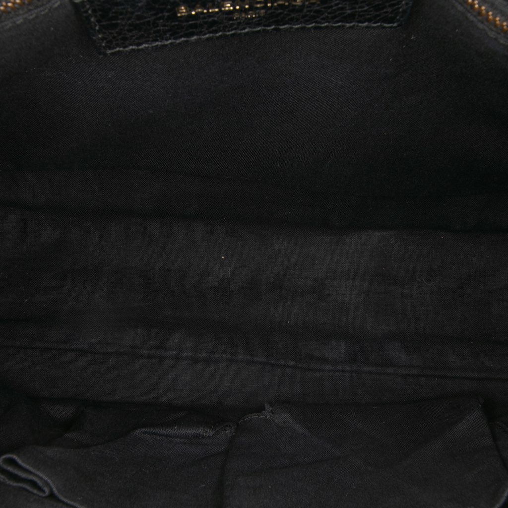 Balenciaga Small Lambskin Motocross Striped Classic City Satchel - 4