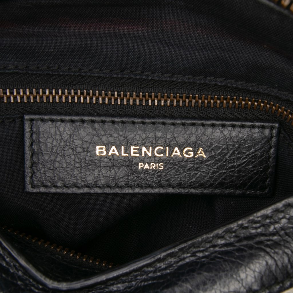 Balenciaga Small Lambskin Motocross Striped Classic City Satchel - 5