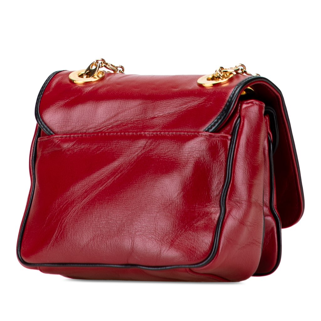 Gucci Mini Leather Marina Shoulder Bag - Back view