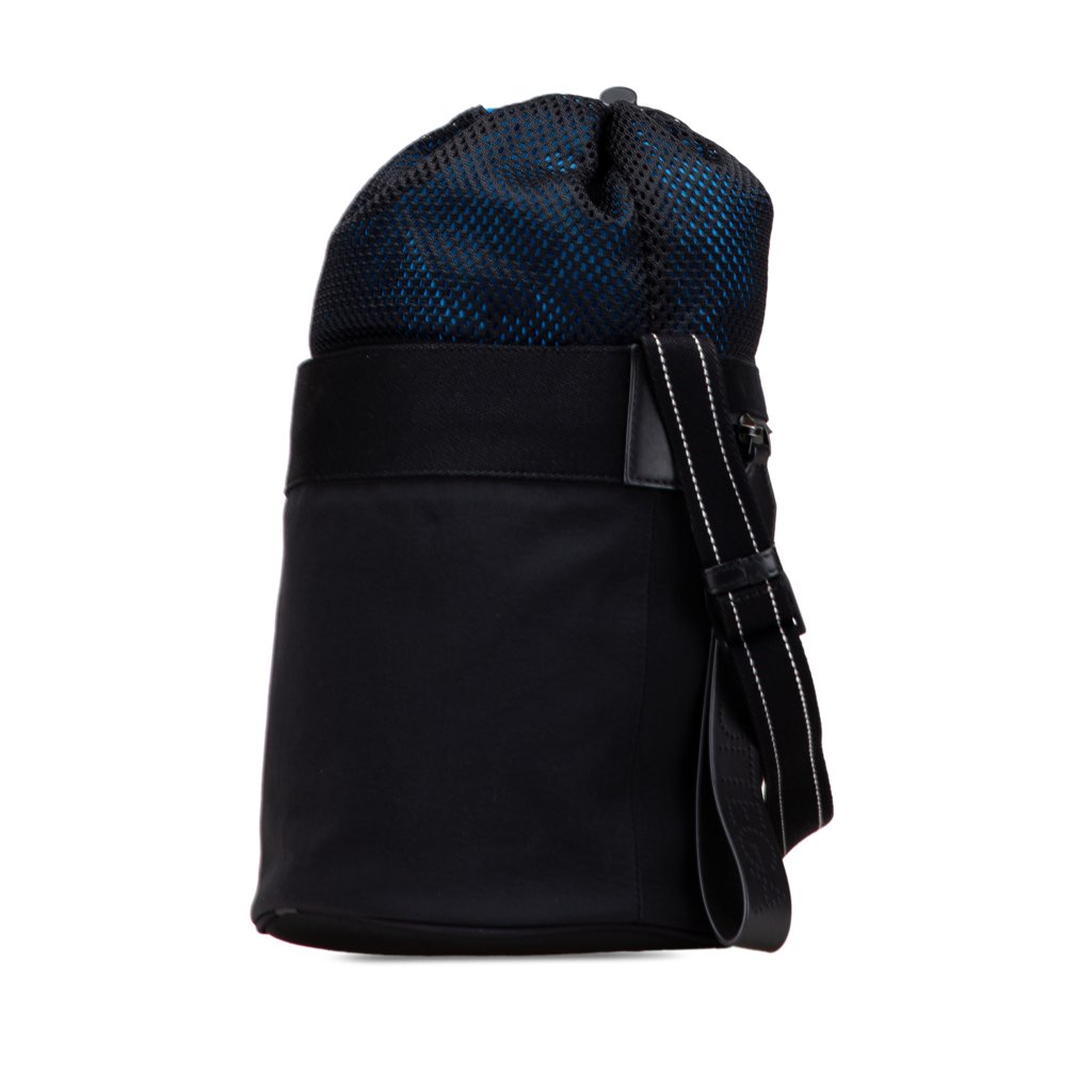 Bottega Veneta Nylon and Mesh Paper Touch Bucket Bag - Back view