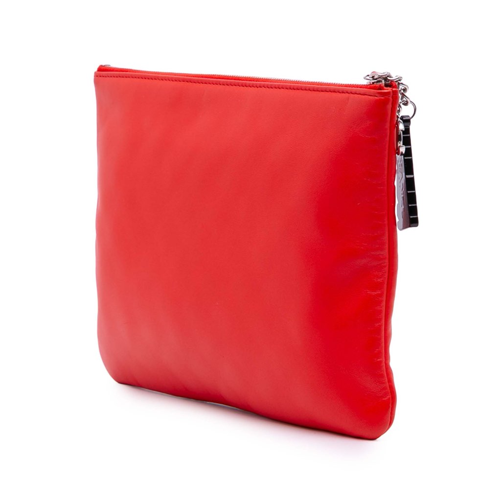 Chanel Medium Printed Lambskin Cuba La Habana O Case Clutch - Back view