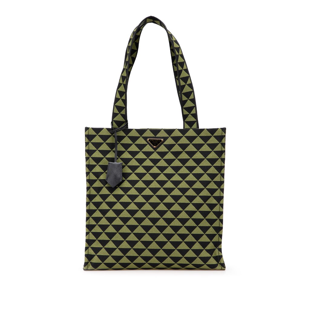 Prada Jacquard Triangolo Symbole Shopping Tote