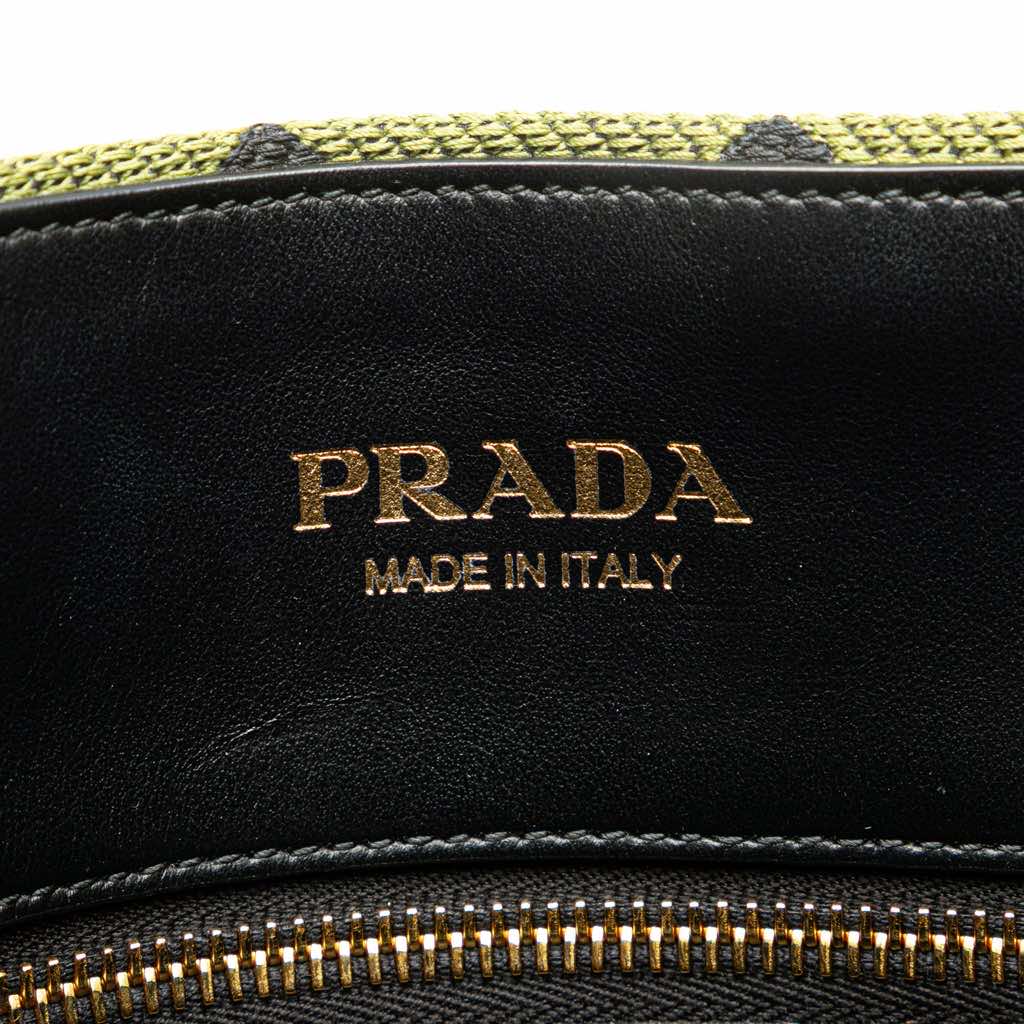 Prada Jacquard Triangolo Symbole Shopping Tote - Side view