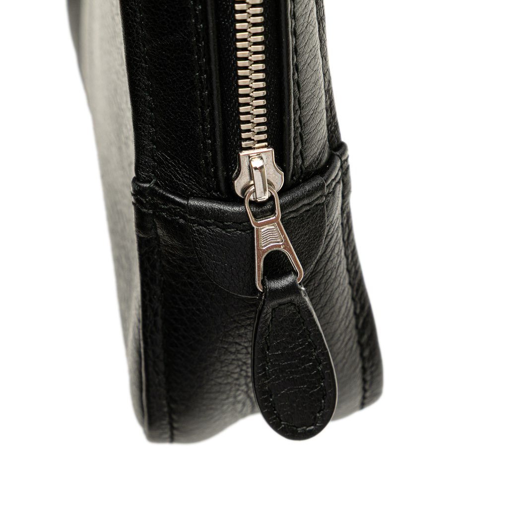 Balenciaga Medium Leather Triangle Clutch - Image 11