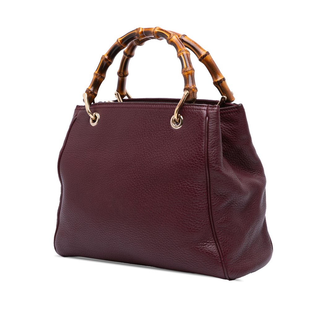 Gucci Small Calfskin Bamboo Shopper Satchel - 2