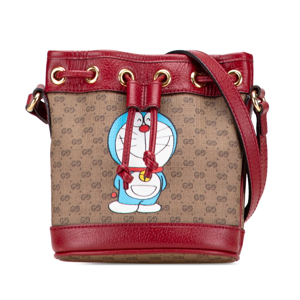 Gucci Micro GG Supreme Doraemon Bucket Bag