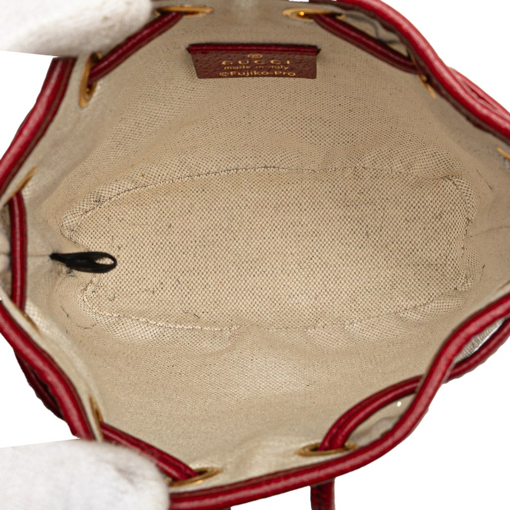 Gucci Micro GG Supreme Doraemon Bucket Bag - 4