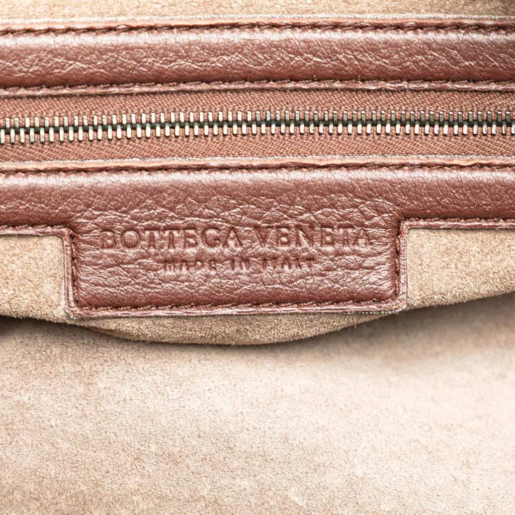 Bottega Veneta Cervo Patchwork Bowler Bag Brown Leather Good - Box View