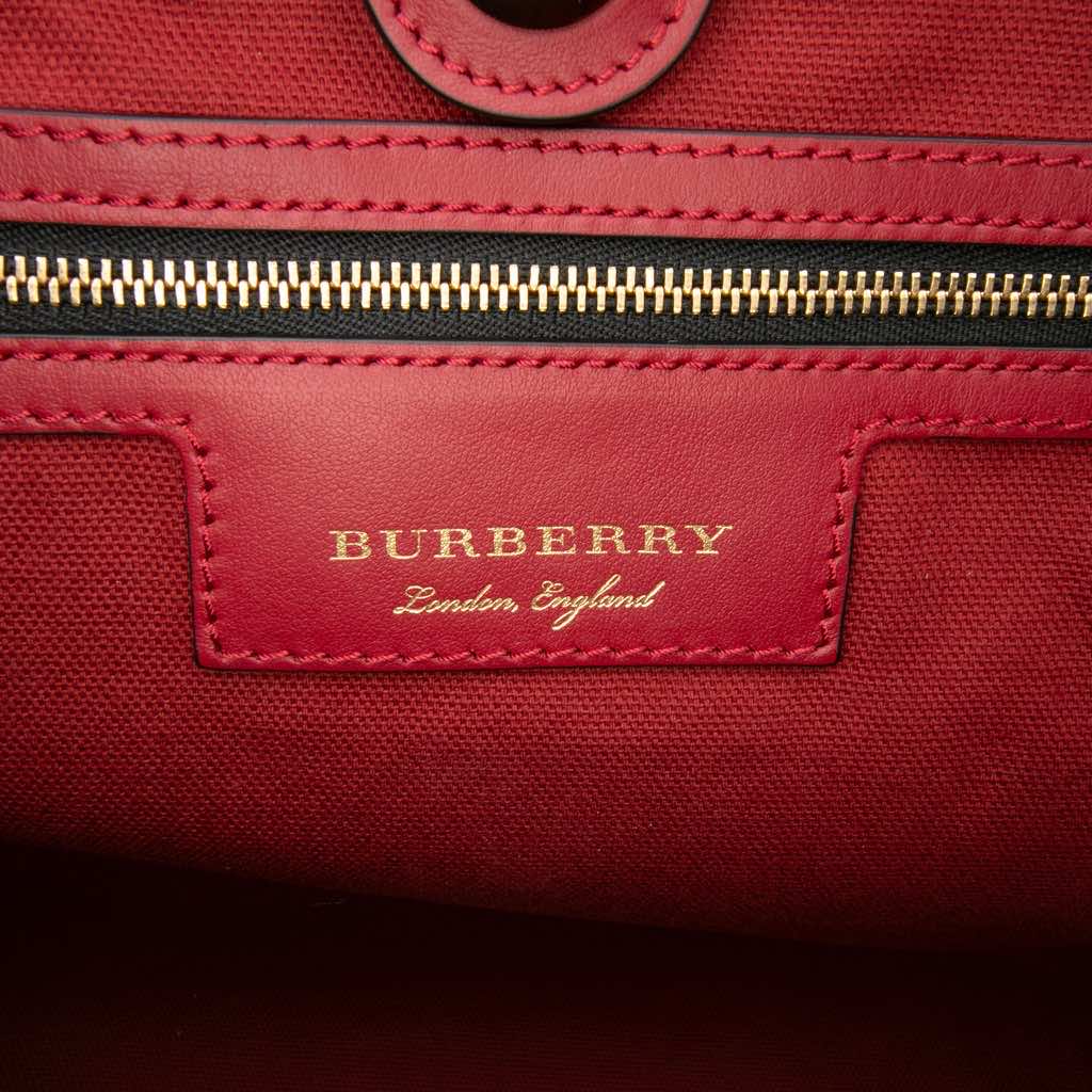 Burberry Small Haymarket Check Canvas Canterbury Tote - 5