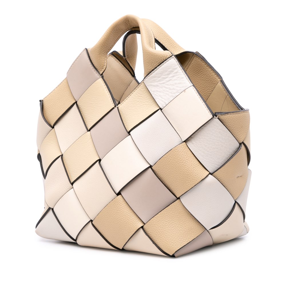 Loewe Small Woven Leather Surplus Basket Bag - 2