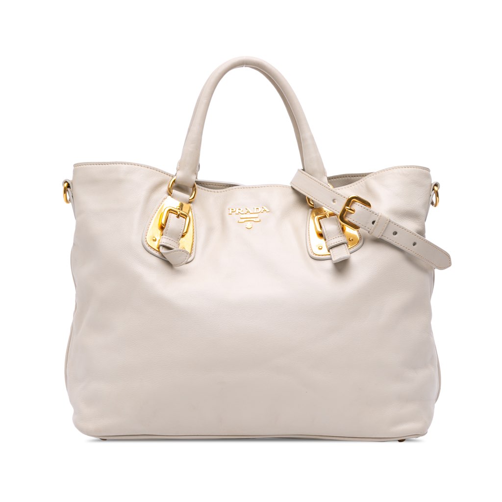 Prada Soft Calf Open Convertible Tote
