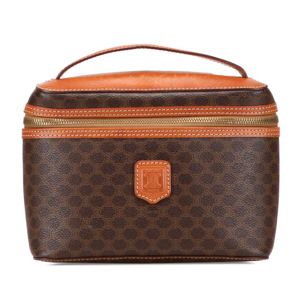 Celine Macadam Coated Canvas Vanity Bag